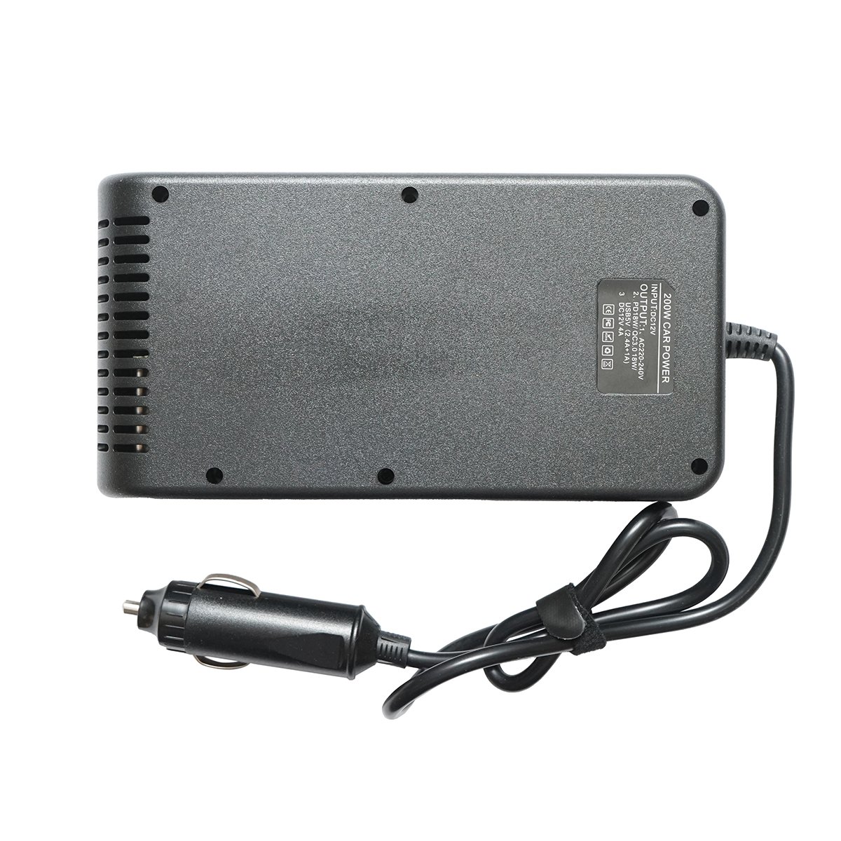 Invertor tensiune 12V-220V 200W, unda sinusoidala modificata, port USB, USB-C, iesire dubla AC